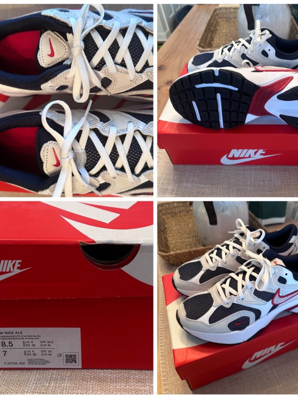 Nike Women's AL8 Athletic Shoe - Obsidian/White/Gym-Red/Black